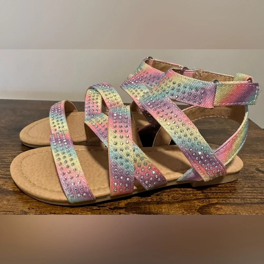 SO Toddler Girls Cecilaa Rainbow Gladiator Sandals NWT Size 12